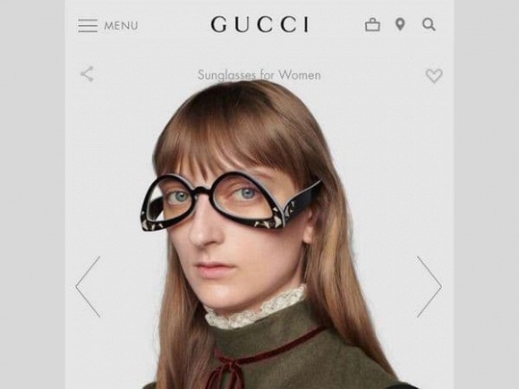 Mẫu kính lộn ngược của Gucci trị giá 755 USD 