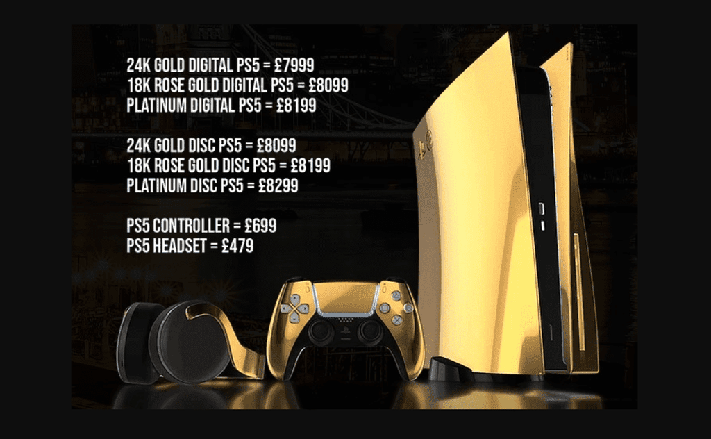 Sony PS5 có phiên bản mạ vàng và platinum