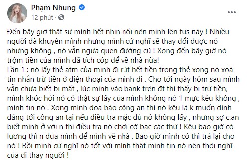 Biến căng: Chubby tố Sena hết thuốc chữa, lừa trộm cả tiền chữa bệnh của mẹ người yêu