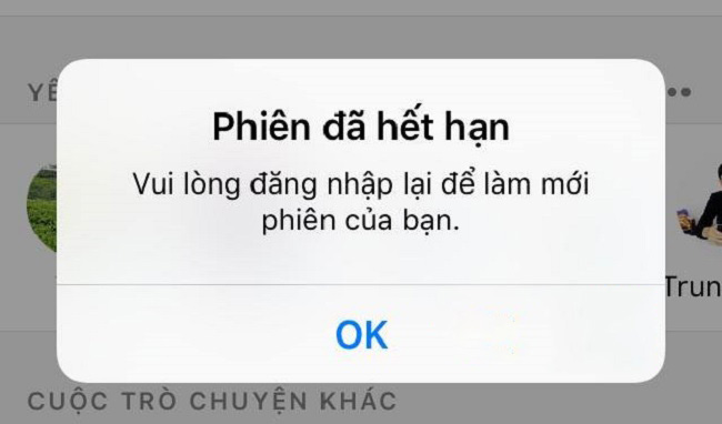 facebook bị lỗi phiên bản hết hạn