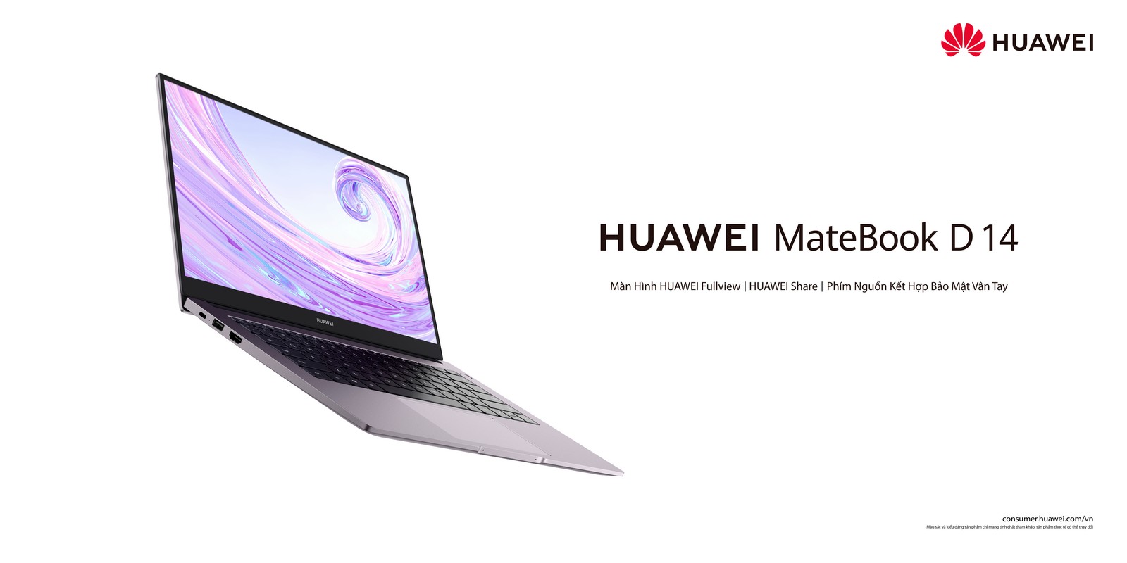 HUAWEI MateBook D 14: Thiết kế thời thượng, hiệu năng mạnh mẽ