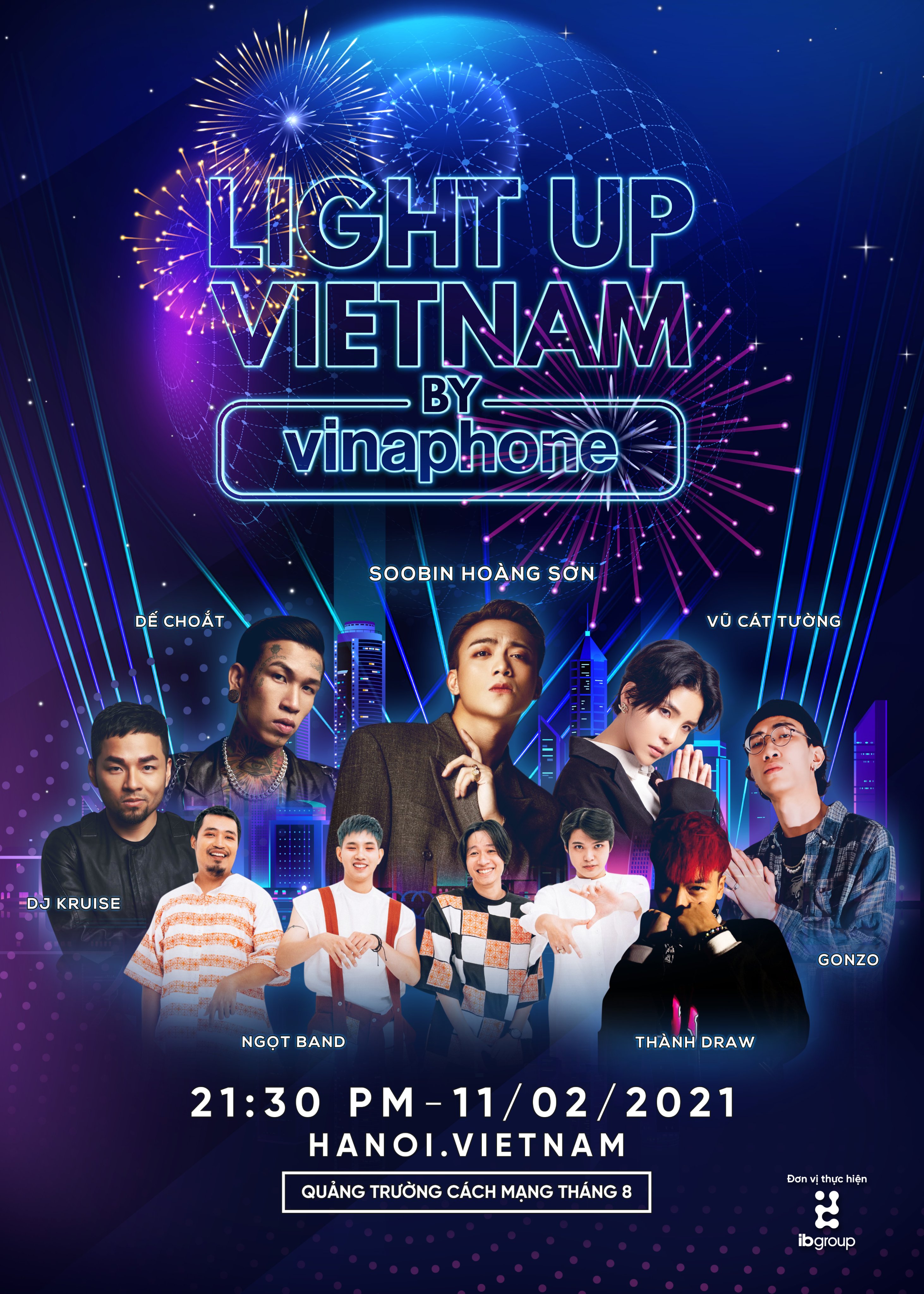 Light up Việt Nam - Đại nhạc hội kỷ niệm VinaPhone 25 năm sẽ diễn ra vào đêm giao thừa