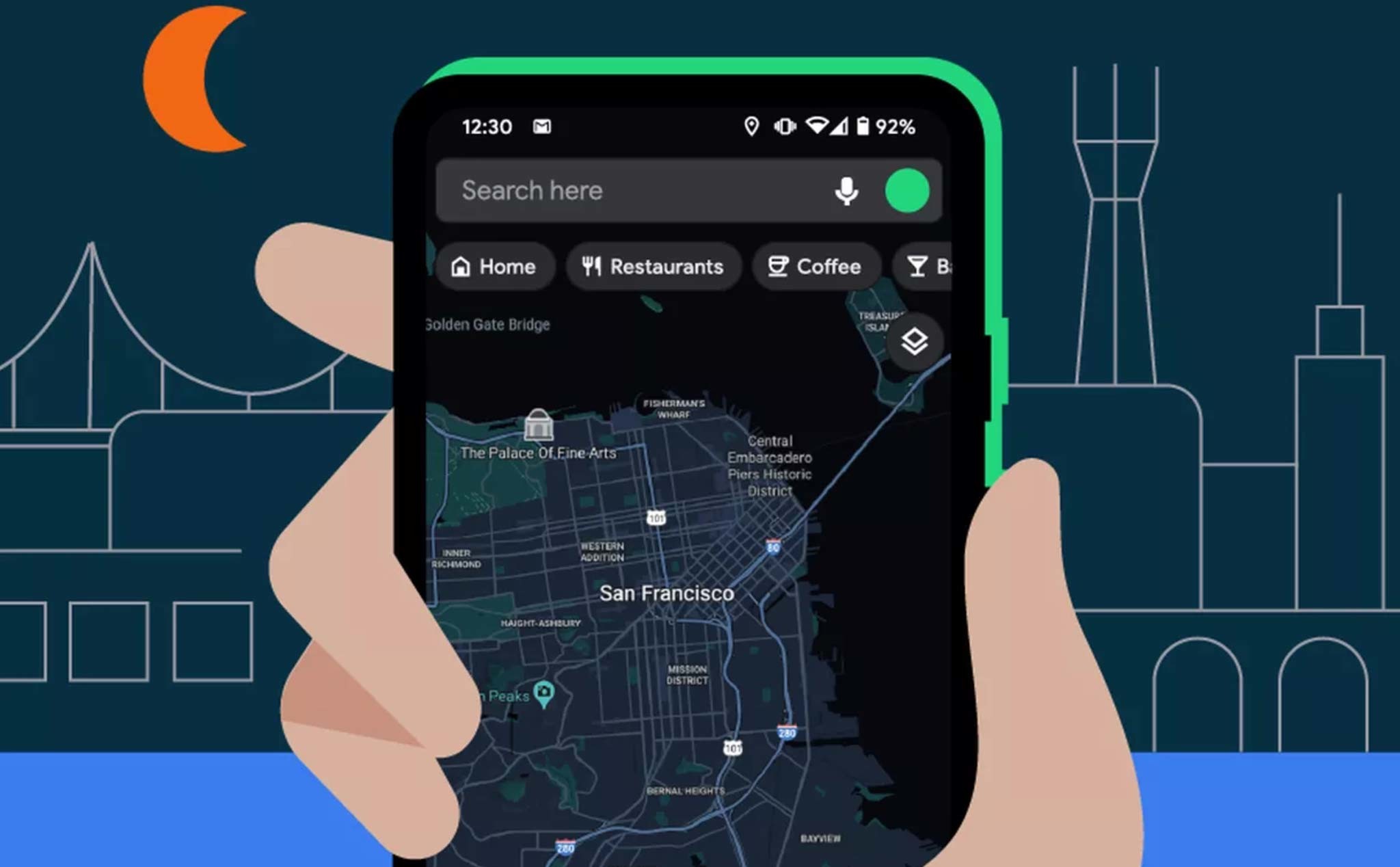 Google Maps trên Android chuẩn bị được cập nhật Dark Mode