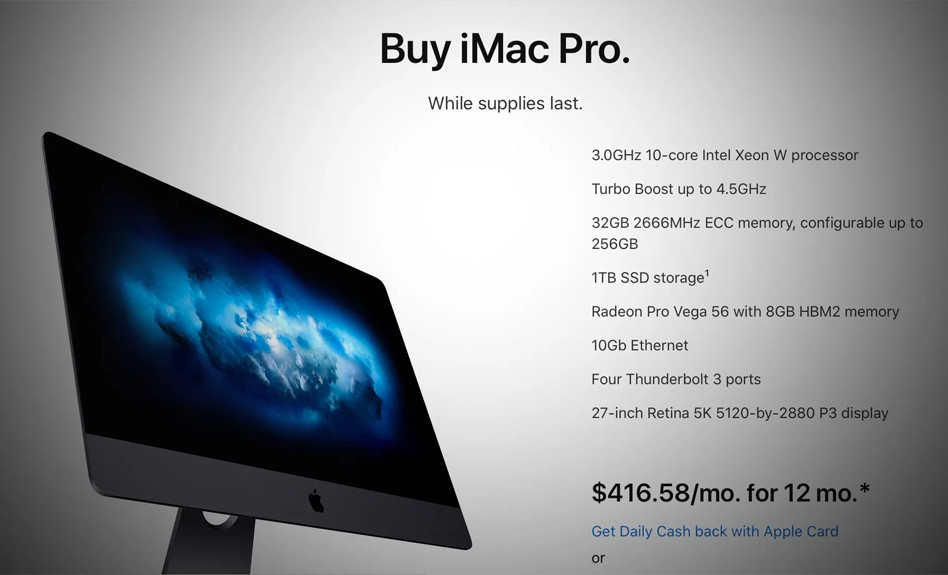 Apple thông báo ngừng bán iMac Pro