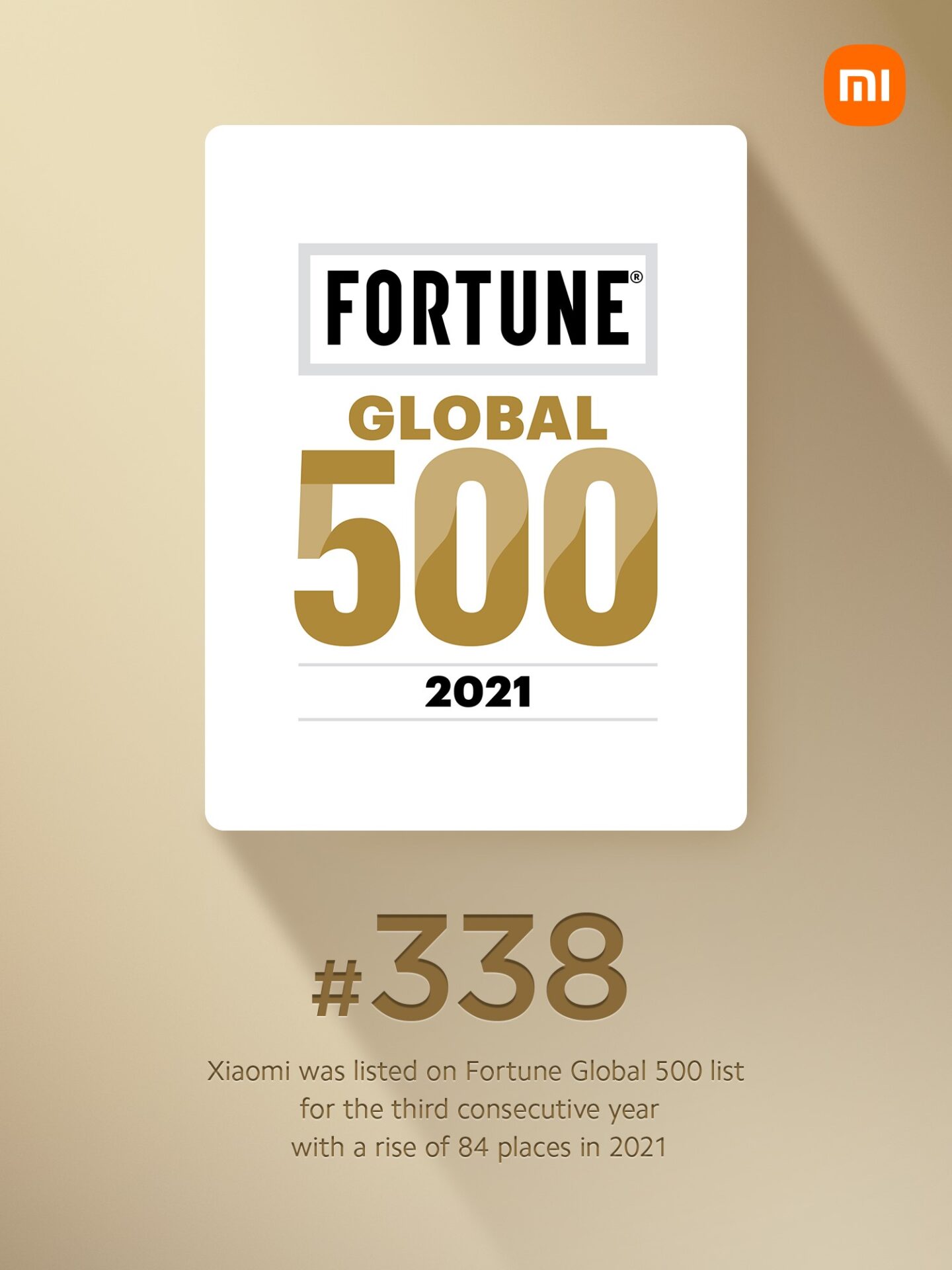 Xiaomi thăng 84 bậc trên bảng xếp hạng Fortune Global 500