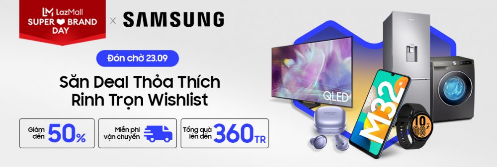Samsung khởi động Ngày Hội Siêu Thương Hiệu năm 2021 trên Lazada: Nhiều ưu đãi độc quyền dành riêng cho người tiêu dùng Đông Nam Á