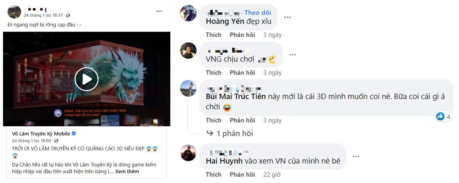 Billboard 3D LED ngoài trời của Võ Lâm Truyền Kỳ trở thành góc check-in lý tưởng tại Sài Gòn
