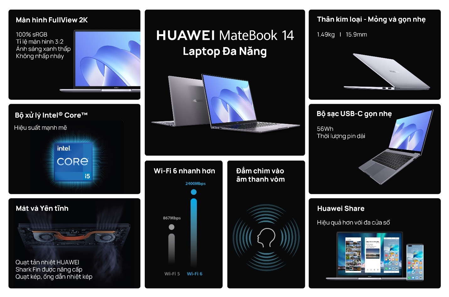 Huawei cho đặt trước MateBook 14 và MateBook D15 với nhiều ưu đãi hấp dẫn