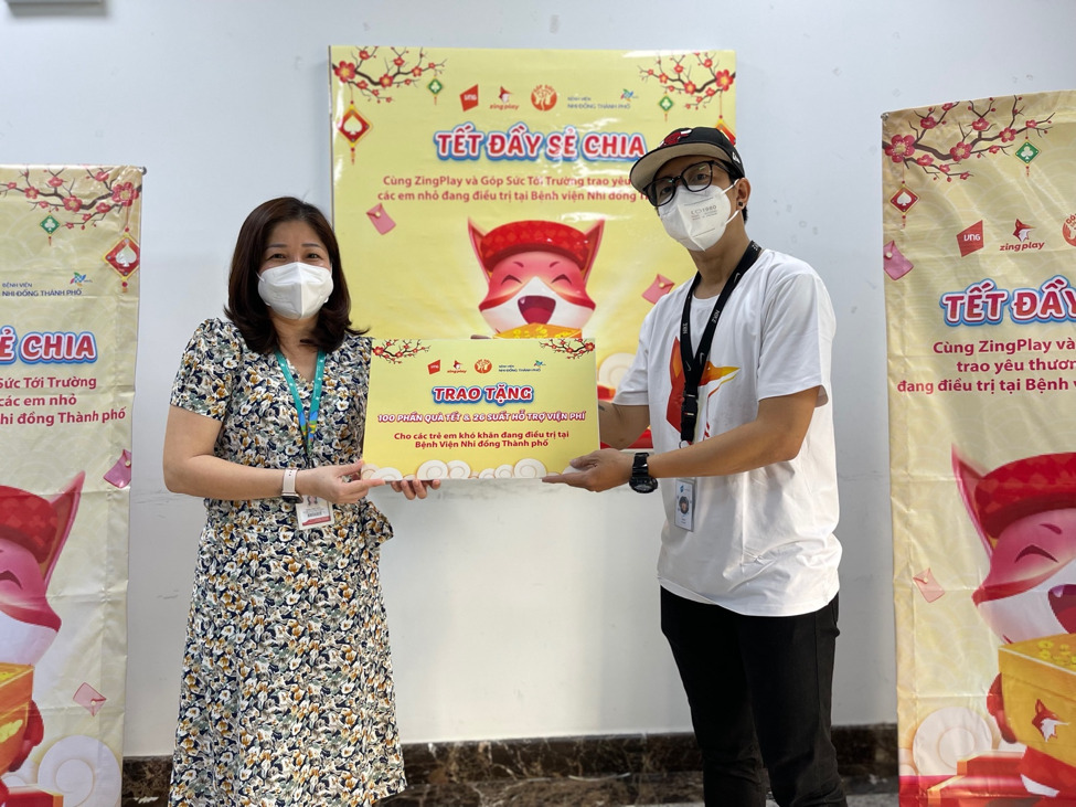 Cổng game ZingPlay mang "Tết Đầy" tới Bệnh viện Nhi Đồng Tp.HCM
