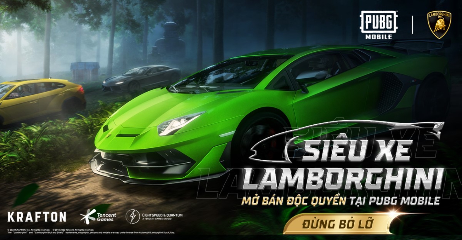 Lamborghini bắt tay PUBG Mobile, đưa dàn siêu xe vào trong game