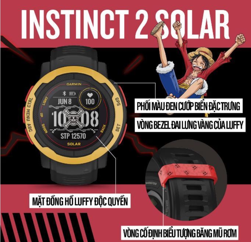 Garmin cho ra mắt đồng hồ thông minh Instinct 2 Solar ONE PIECE