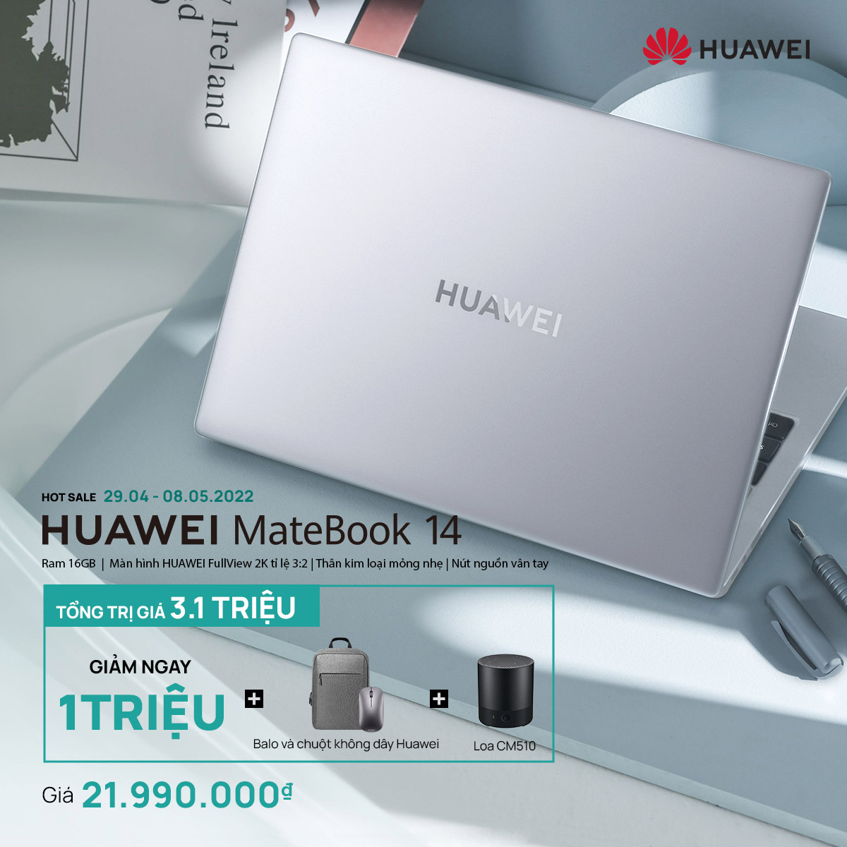 HUAWEI MateBook 14 có thêm phiên bản AMD Ryzen 5000