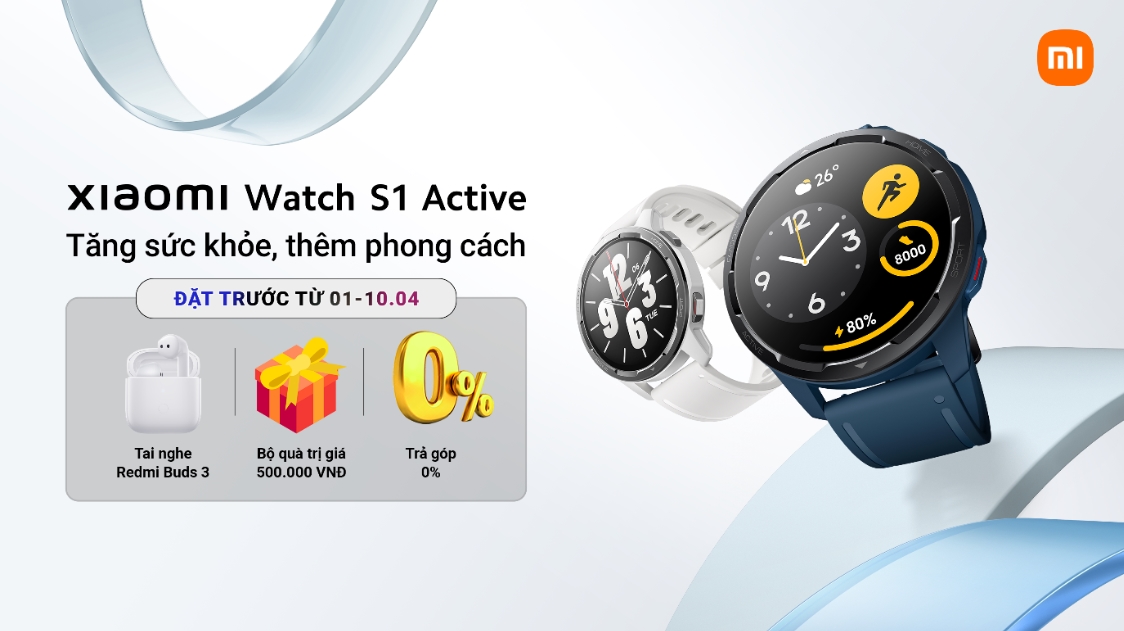 Xiaomi ra mắt Watch S1 Active kèm ưu đãi khủng