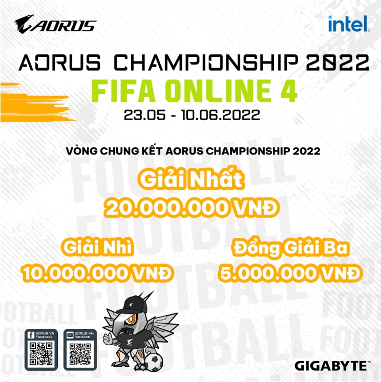 GIGABYTE 'chơi lớn', tổ chức giải AORUS Championship 2022 FIFA Online 4 cho gamer Việt mê bóng đá