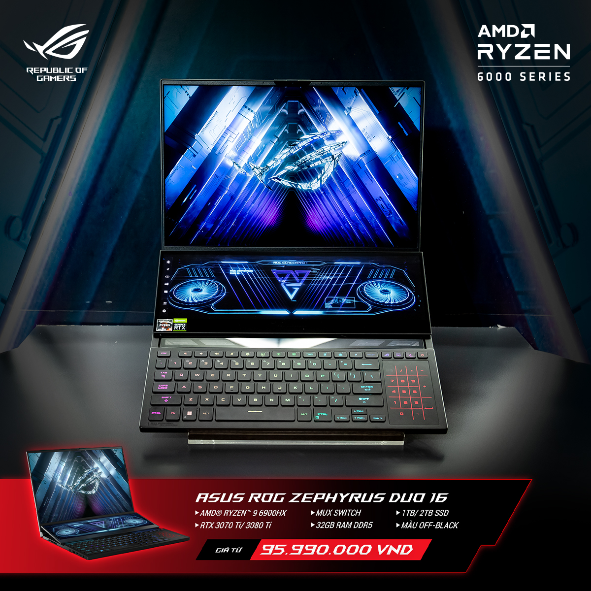 ASUS ROG tung loạt laptop gaming mới sử dụng AMD Ryzen 6000 Series