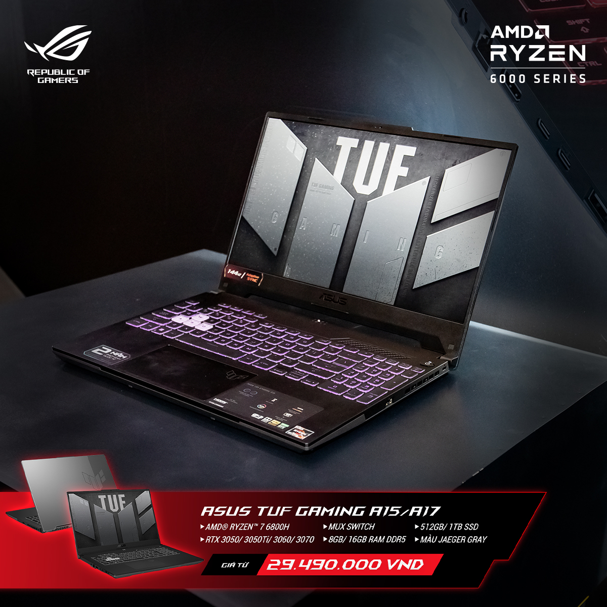 ASUS ROG tung loạt laptop gaming mới sử dụng AMD Ryzen 6000 Series