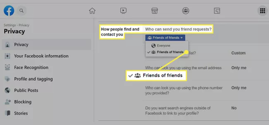 Cách chặn yêu cầu kết bạn trên Facebook