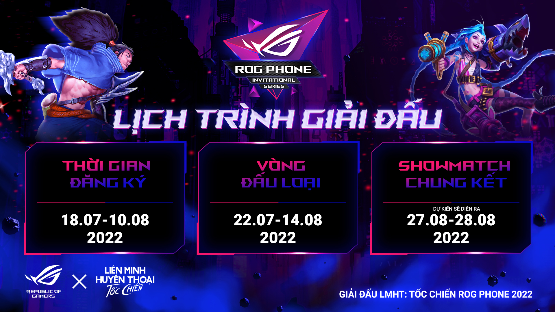 ASUS Republic of Gamers và VNG công bố giải đấu ROG Phone Invitational Series 2022 cho Tốc Chiến