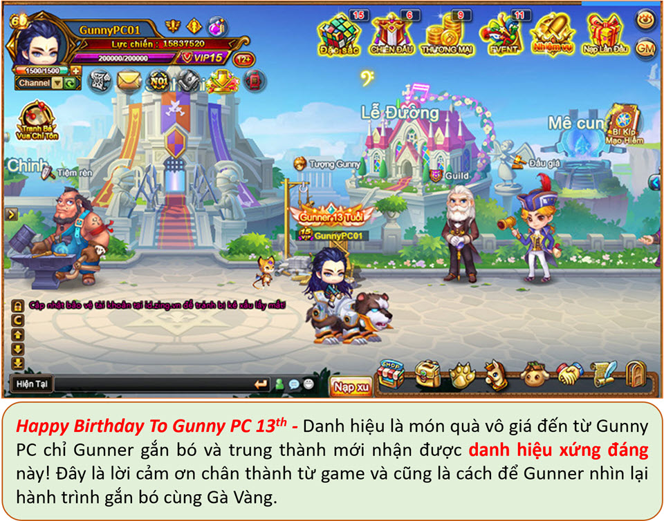 Gunny: 5 sự kiện cực hot tại Đại Tiệc Sinh Nhật 13 tuổi mà gunner không nên bỏ lỡ