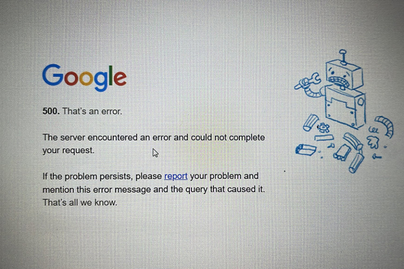 Google gặp sự cố ngừng hoạt động trên toàn thế giới