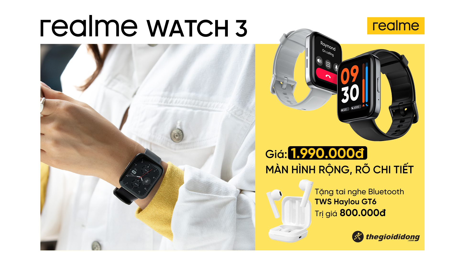 realme Watch 3 ra mắt, sở hữu nhiều cải tiến vượt trội