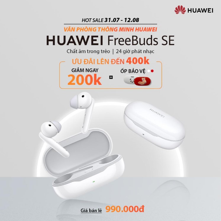 Tai nghe FreeBuds SE giá "hạt dẻ" của Huawei có gì hot?