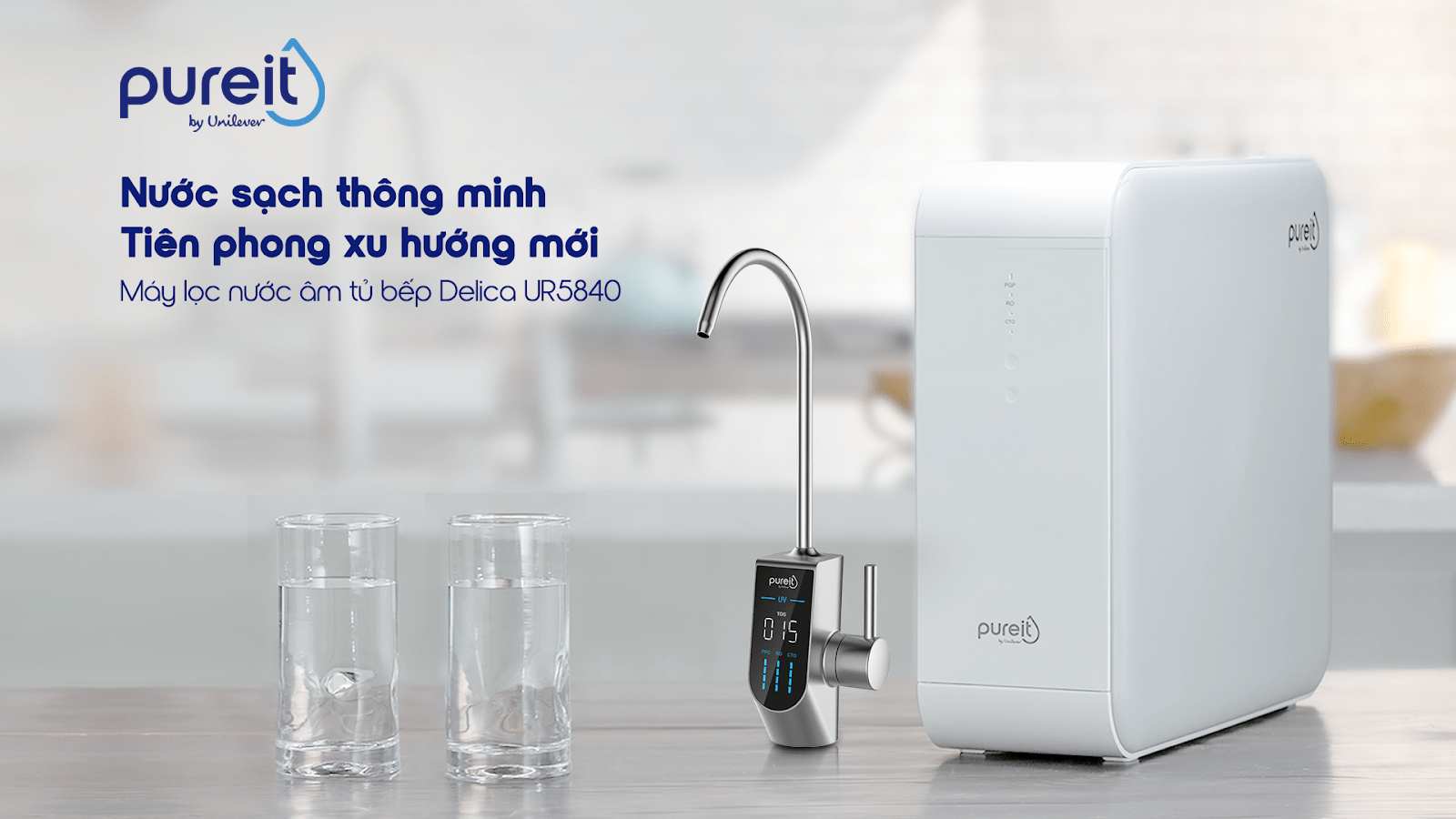 Unilever Pureit Việt Nam ra mắt máy lọc nước Pureit Delica UR5840, giá từ 18,9 triệu đồng