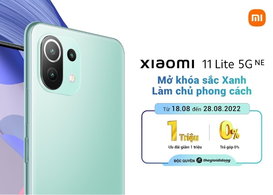 Xiaomi 11 Lite 5G NE ra mắt phiên bản Xanh Bạc Hà với nhiều ưu đãi hấp dẫn
