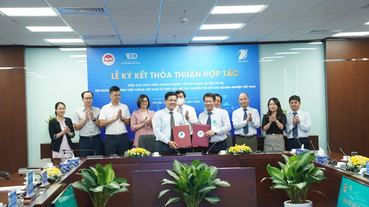 VNPT và Cục phát triển doanh nghiệp ký thỏa thuận hợp tác về thúc đẩy chuyển đổi số cho doanh nghiệp Việt Nam 