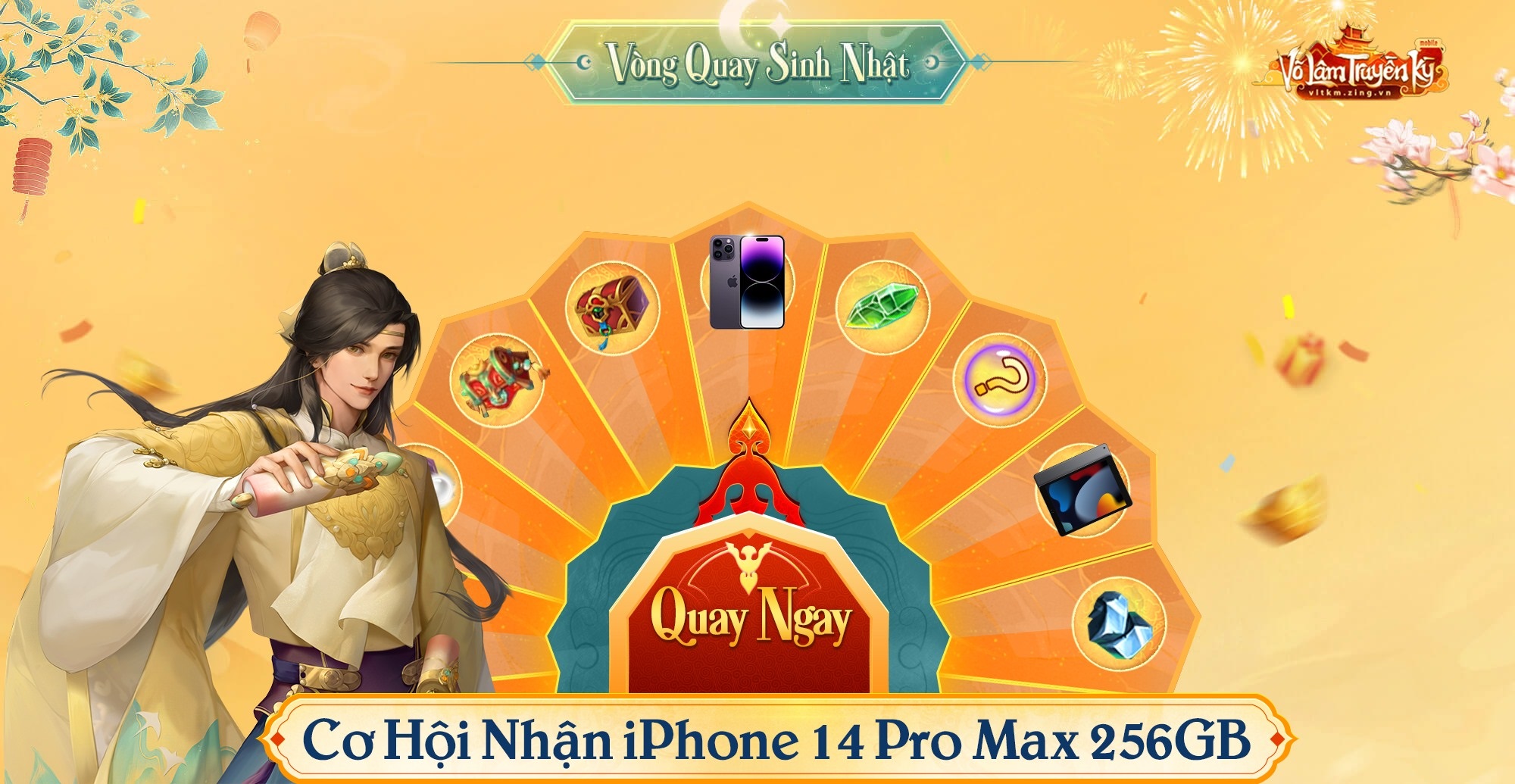 Võ Lâm Truyền Kỳ Mobile chơi lớn mừng sinh nhật, tặng iPhone 14 Pro Max cho game thủ