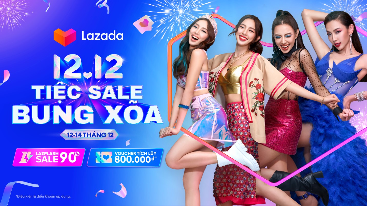 Lazada khởi động Lễ hội mua sắm 12.12 với chủ đề "Tiệc sale bung xõa"