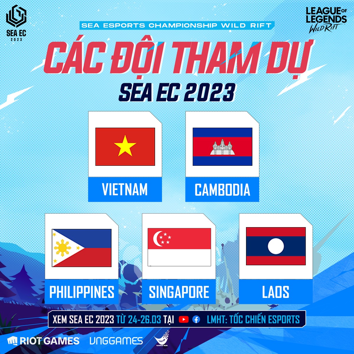 SEA EC 2023 quy tụ 5 đội tuyển Tốc Chiến trong khu vực