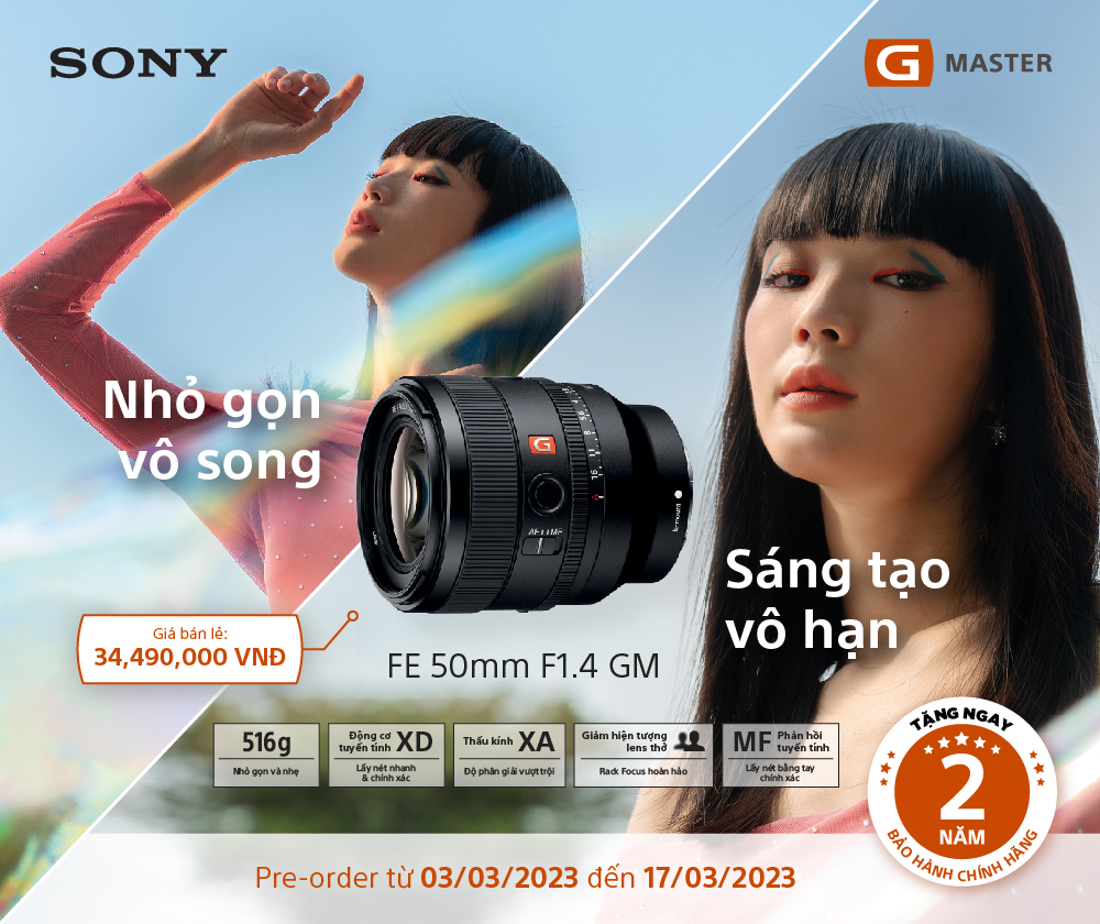 Sony Electronics Việt Nam ra mắt ống kính FE 50mm F1.4 GM