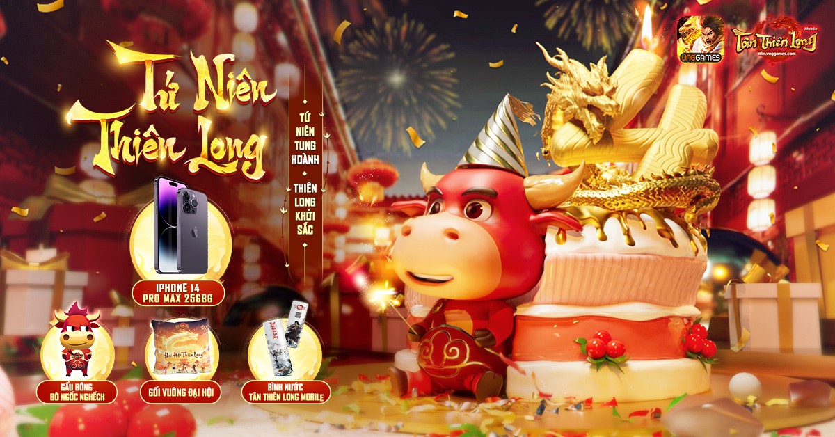 Tân Thiên Long Mobile VNG tặng iPhone 14 Pro Max mừng sinh nhật 4 tuổi