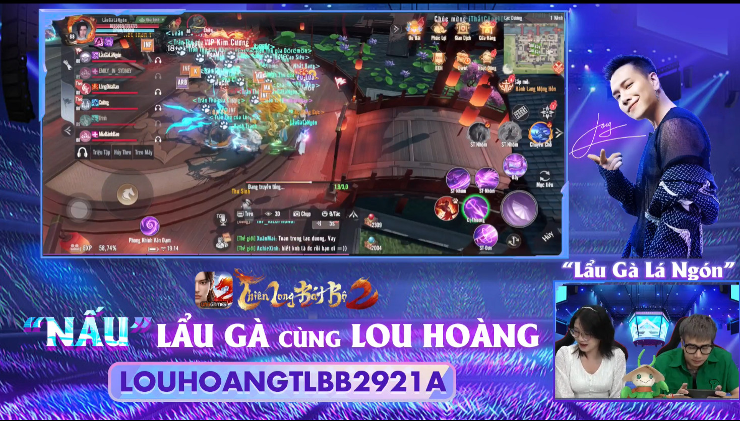 Lou Hoàng thức dậy lúc 4 giờ sáng để chơi Thiên Long Bát Bộ 2 VNG