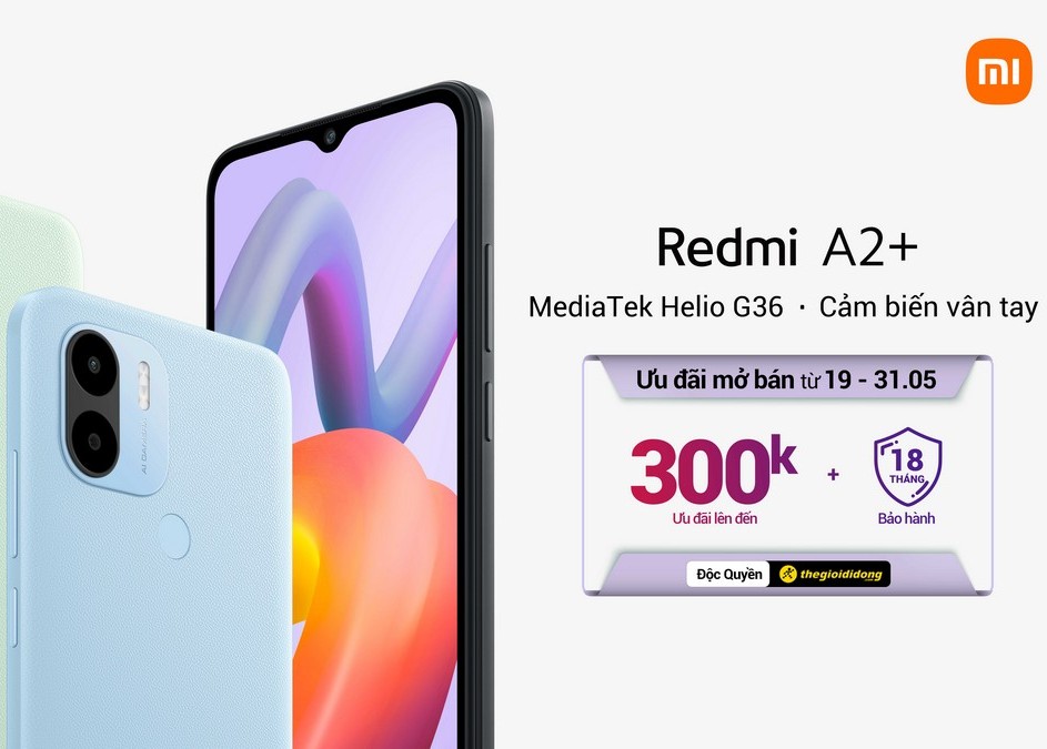Redmi A2+ chính thức ra mắt: Màn hình lớn, pin khủng, giá chỉ từ 2,5 triệu đồng