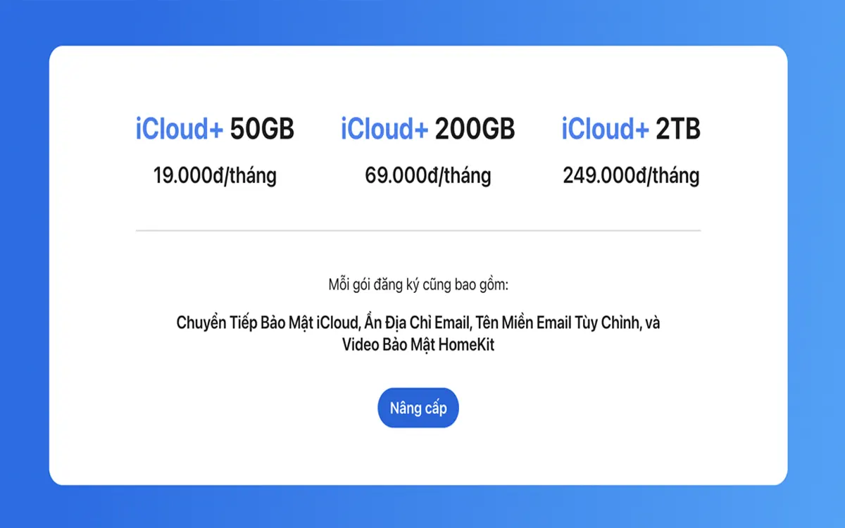 Apple tăng giá iCloud+ tại thị trường Việt Nam