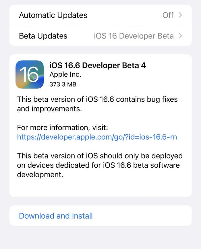 iOS 16.6 Beta 4