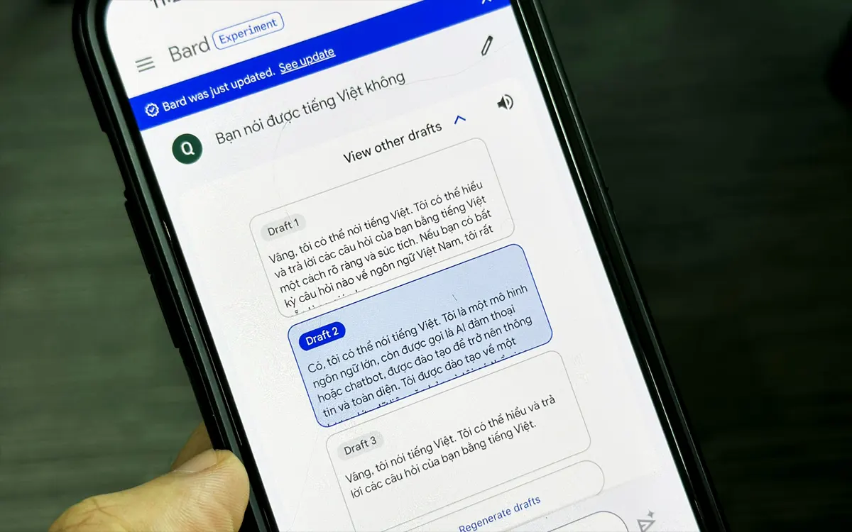 Google Bard đã hỗ trợ tiếng Việt, cạnh tranh với ChatGPT