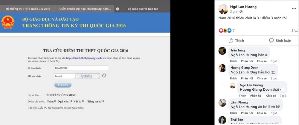 Gen Z đua nhau "Flex điểm thi tốt nghiệp THPT 2023"