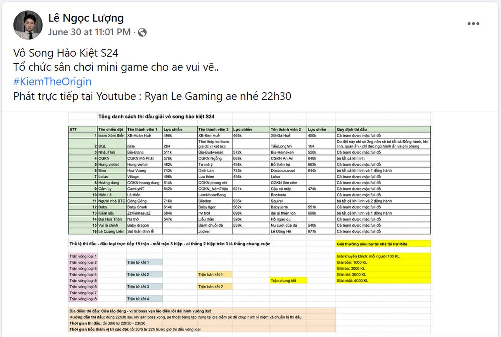 Vô Song Hào Kiệt 2023: Lộ diện các đội tham gia vòng loại