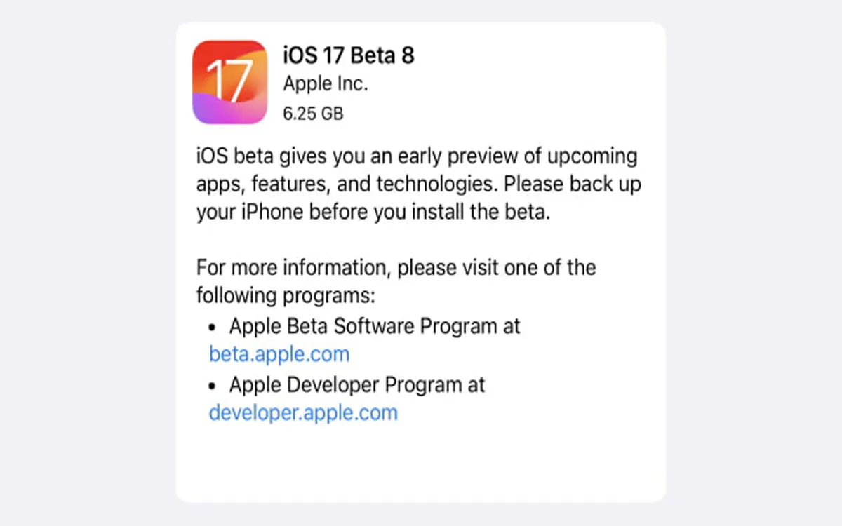 iOS 17 beta 8 ra mắt, có tính năng mới nào
