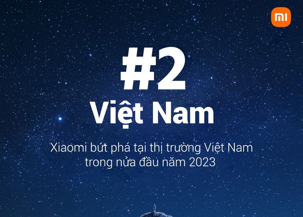 Xiaomi bứt phá ngoạn mục với thị phần xếp thứ 2 tại Việt Nam