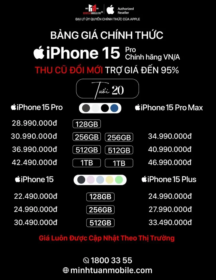 iPhone 15 thu cũ đổi mới