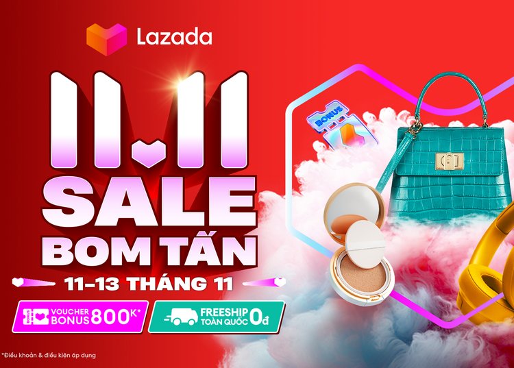 Lazada khởi động Lễ hội mua sắm 11.11 "Sale Bom Tấn"