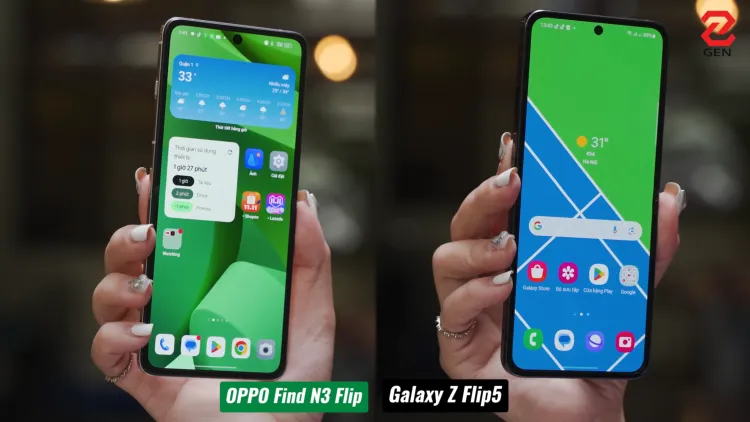 So sánh Oppo Find N3 Flip và Samsung Galaxy Z Flip5