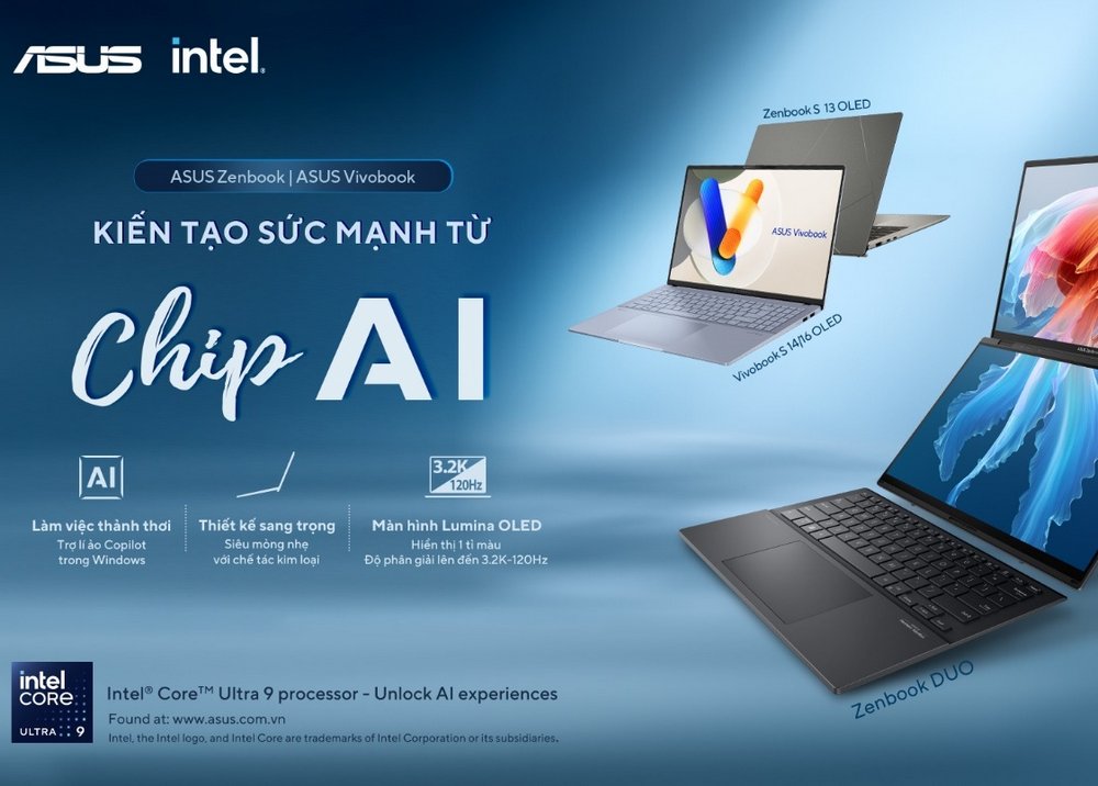 ASUS Vivobook S 14/16 OLED mới: Tích hợp chip AI mạnh nhất phân khúc