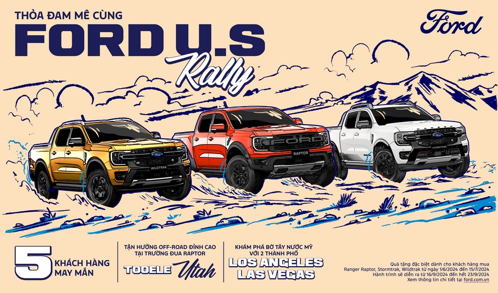 Ford triển khai chương trình “Thoả đam mê cùng Ford US Rally"