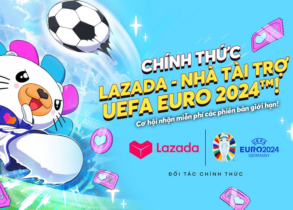 Lazada trở thành đối tác của Euro 2024