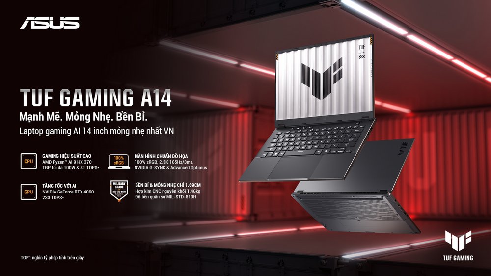 ASUS ROG mở đặt hàng trước TUF Gaming A14